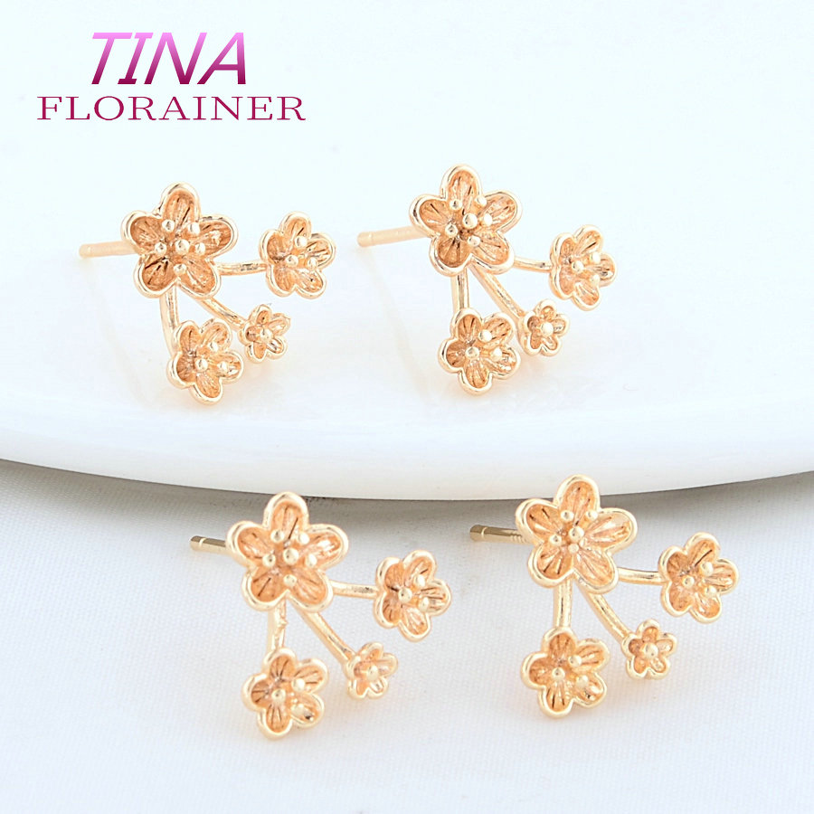 Jewelry Making Set - Boucles d'oreilles à fleurs en laiton