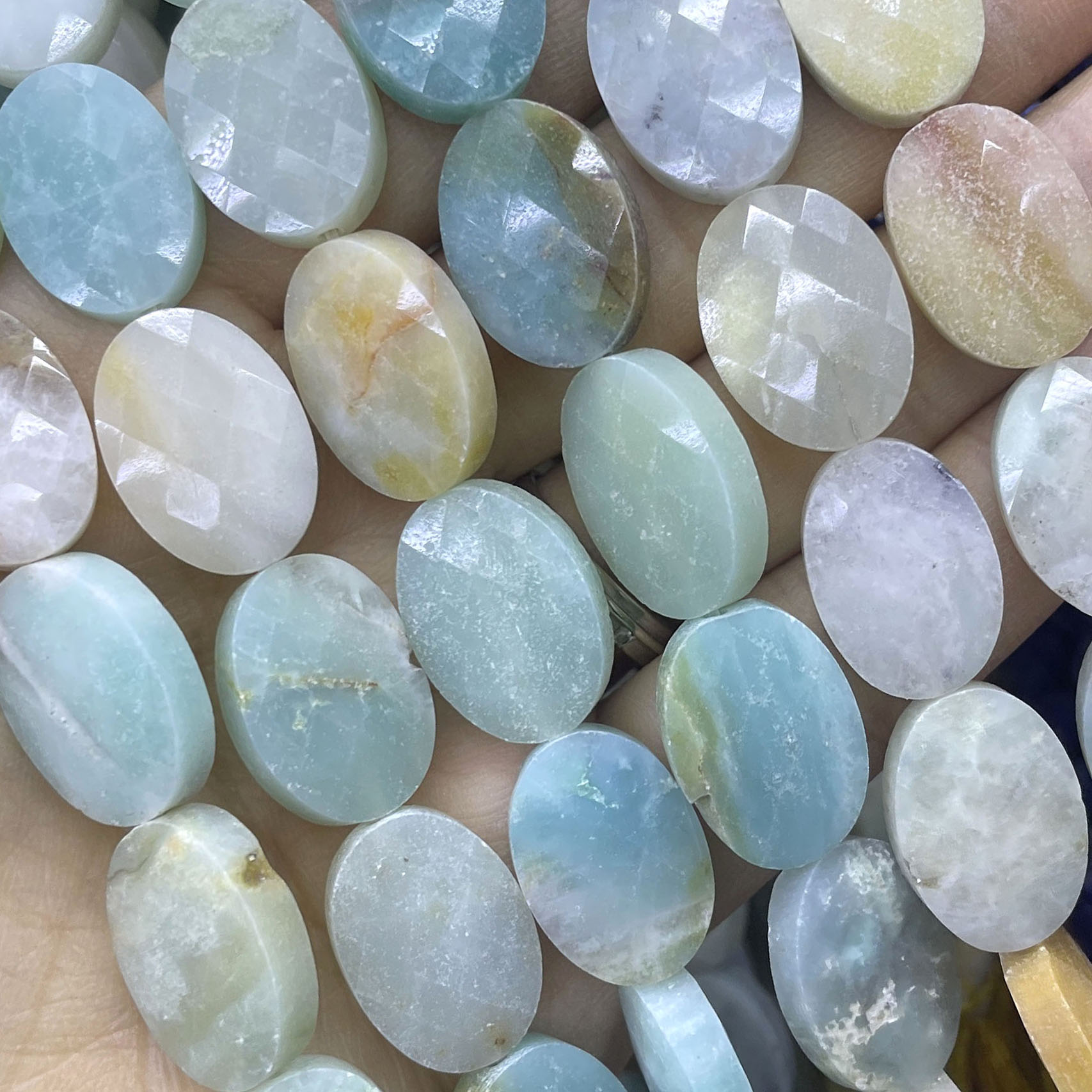 Jewelry Making Amazon - Perles d'espacement ovales en pierre naturelle