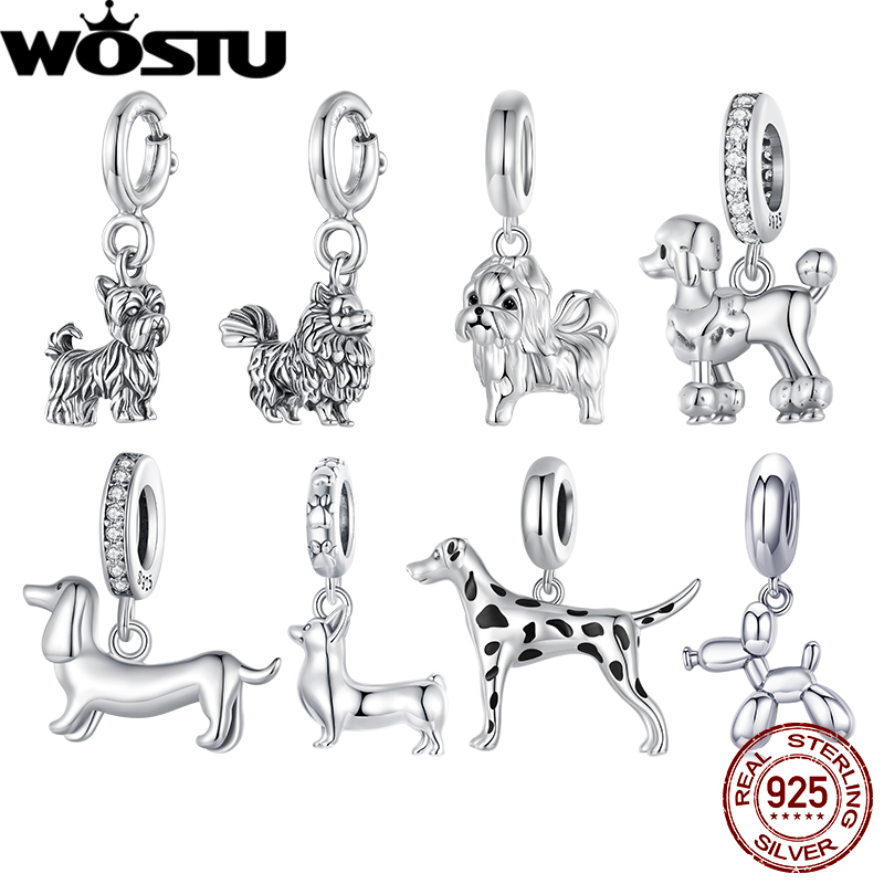 Jewelry Making Yorkshire - WOSTU 925 argent Sterling chien breloque