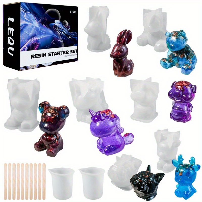 Resin Mold Jewelry - Ensemble de 19 moules en résine,