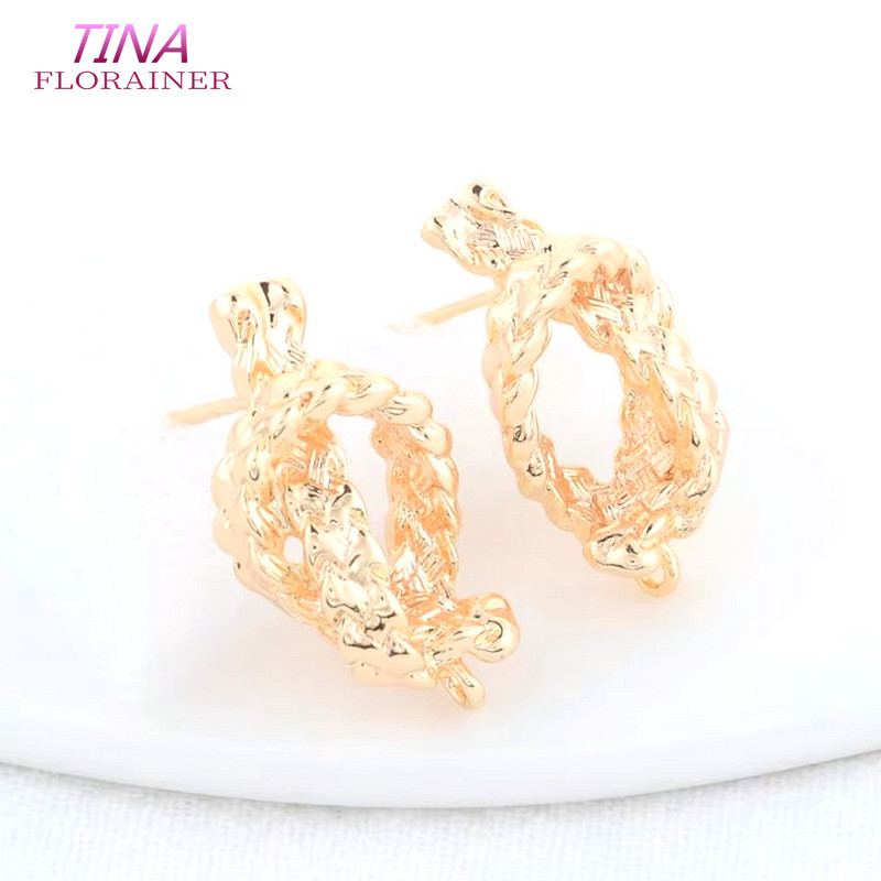 Jewelry Making Set - Boucles d'oreilles ovales en laiton plaqué