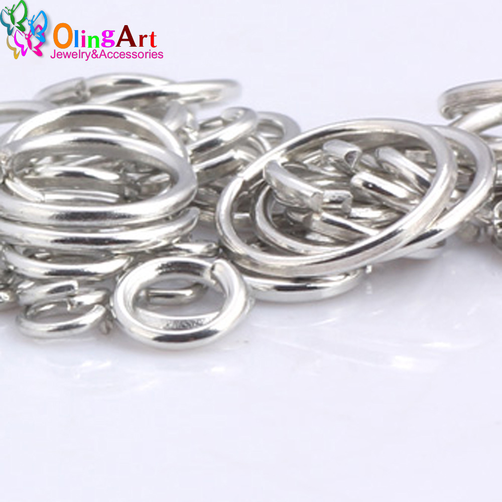 Jump Ring Assorted - OlingArt Anneaux de jonction plaqués rhodium