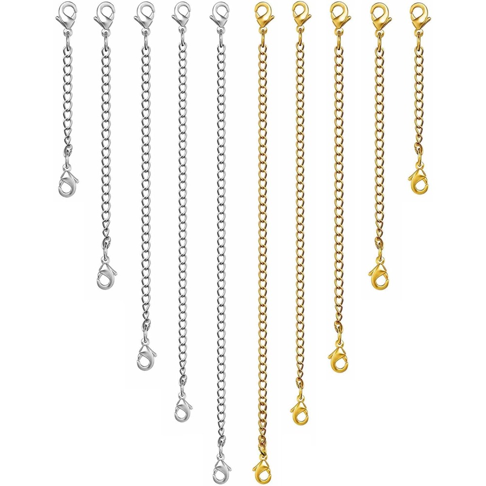 10 pièces d'extensions de chaî - Jewelry Making Chain avis et prix