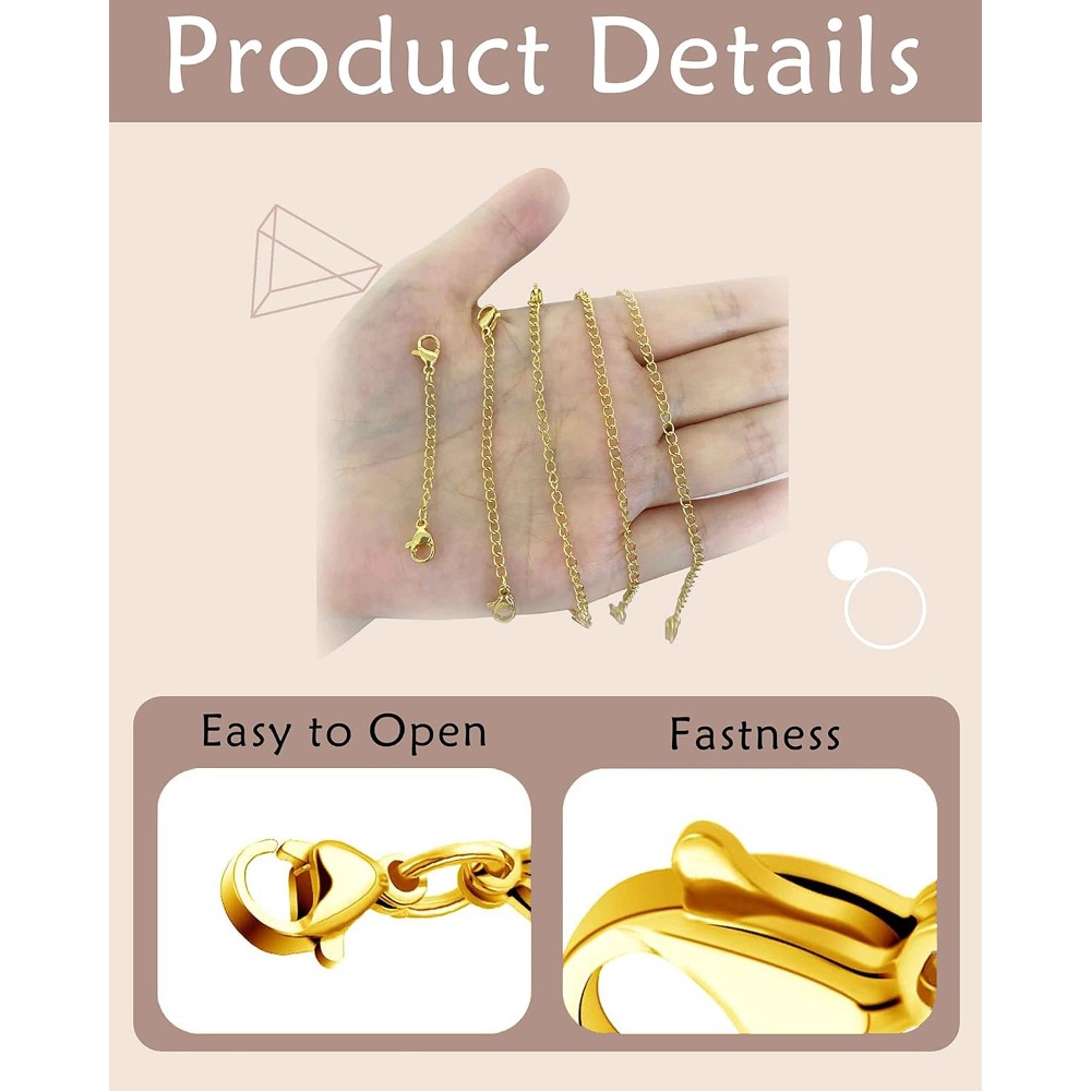 10 pièces d'extensions de chaî - Jewelry Making Chain avis et prix