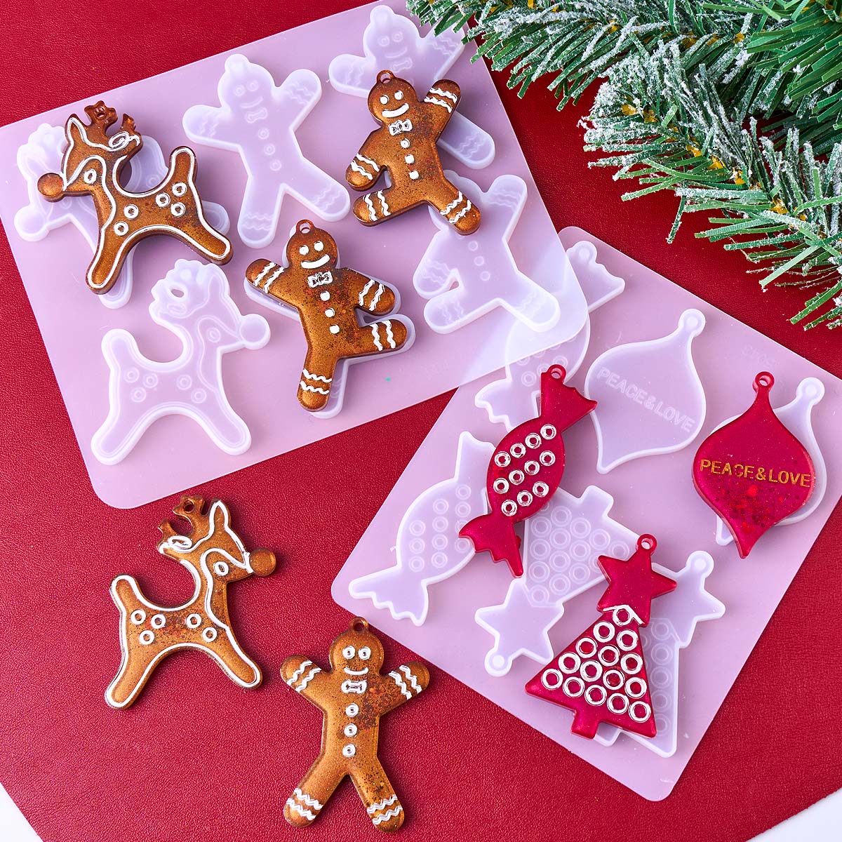 Série de noël boucles d'oreill - Resin Mold Jewelry avis et prix