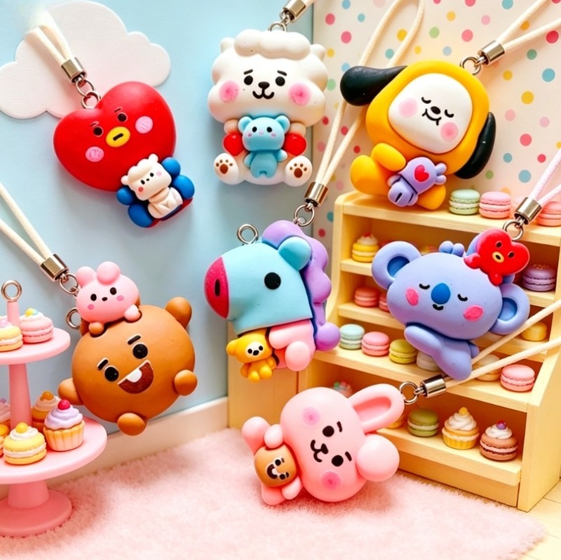 Breloques en résine BT21, 7 pi - Jewelry Making Articles avis et prix